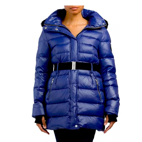 UGG Jackets & Blazers - UGG | Valerie Belted Down Coat Nocturn Blue L NWT